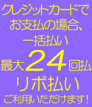 24回分割払 リボ払 ご利用可能です。