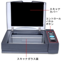 plustek OpticBook3600のスキャナカバー裏面の黒色ボード
